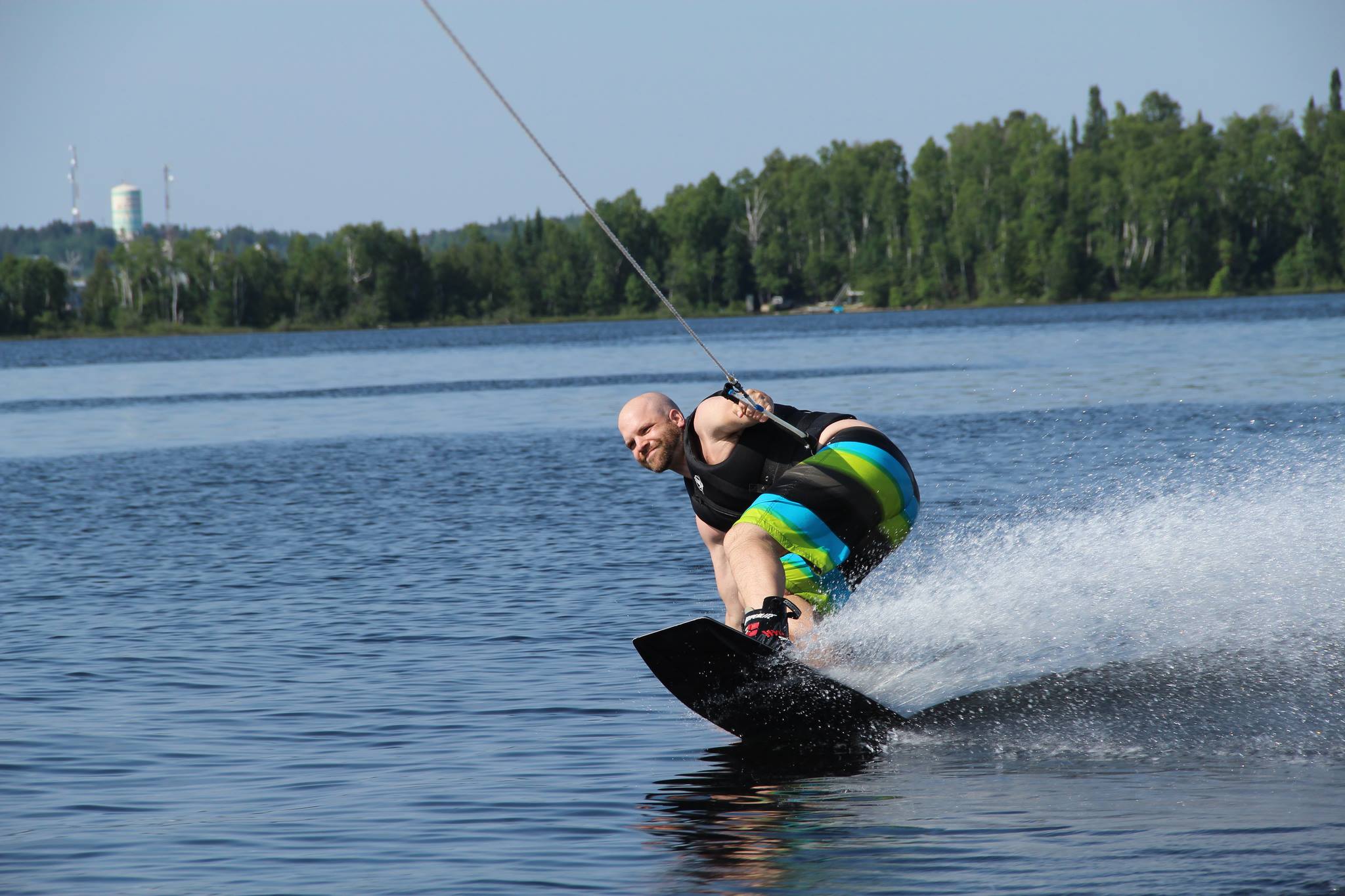 davemo on a wakeboard