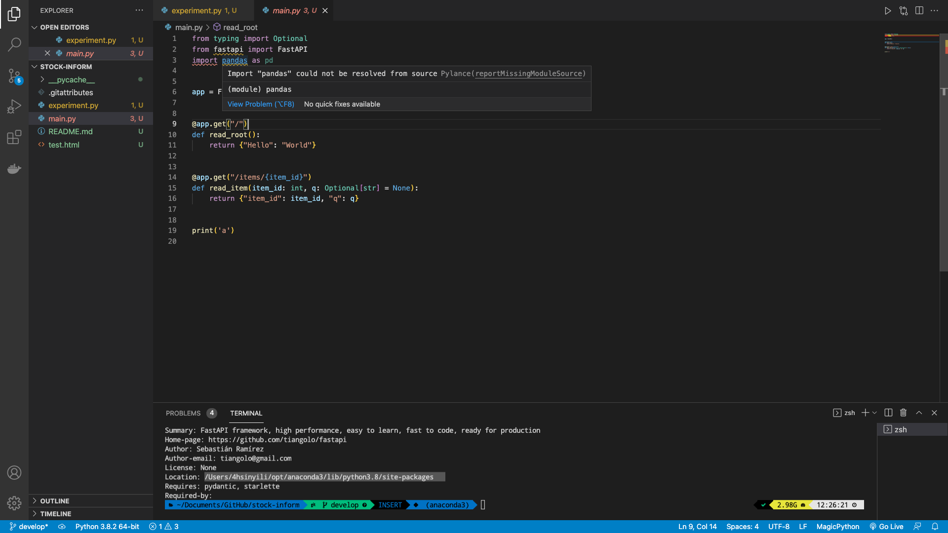 Import error on pip installed packages · Issue #1601 · microsoft ...