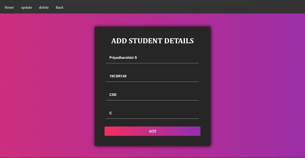 GitHub - priyadharshini149/StudentManagement