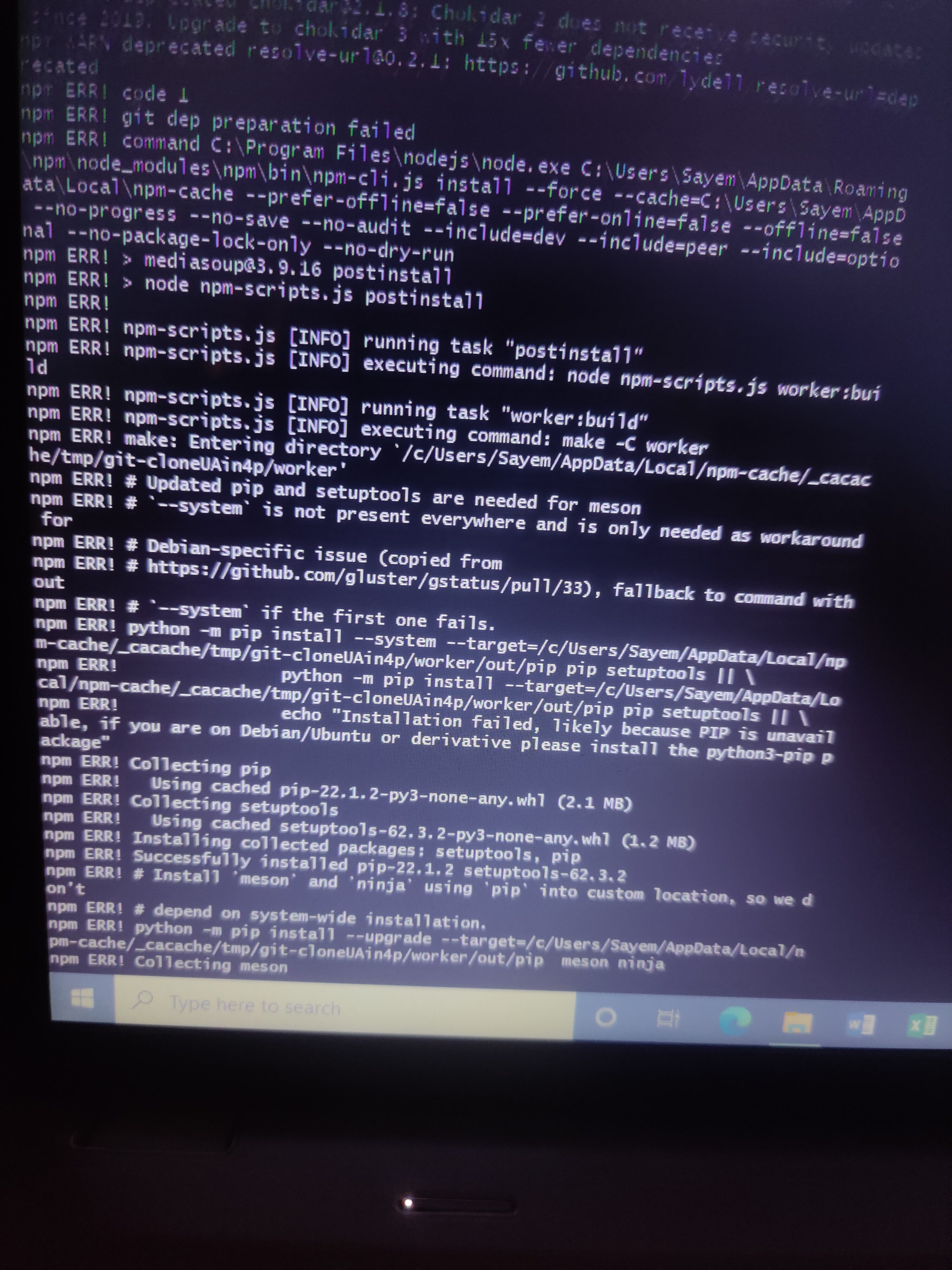 Mediasoup installation error on Windows 10 · Issue #829 · versatica ...