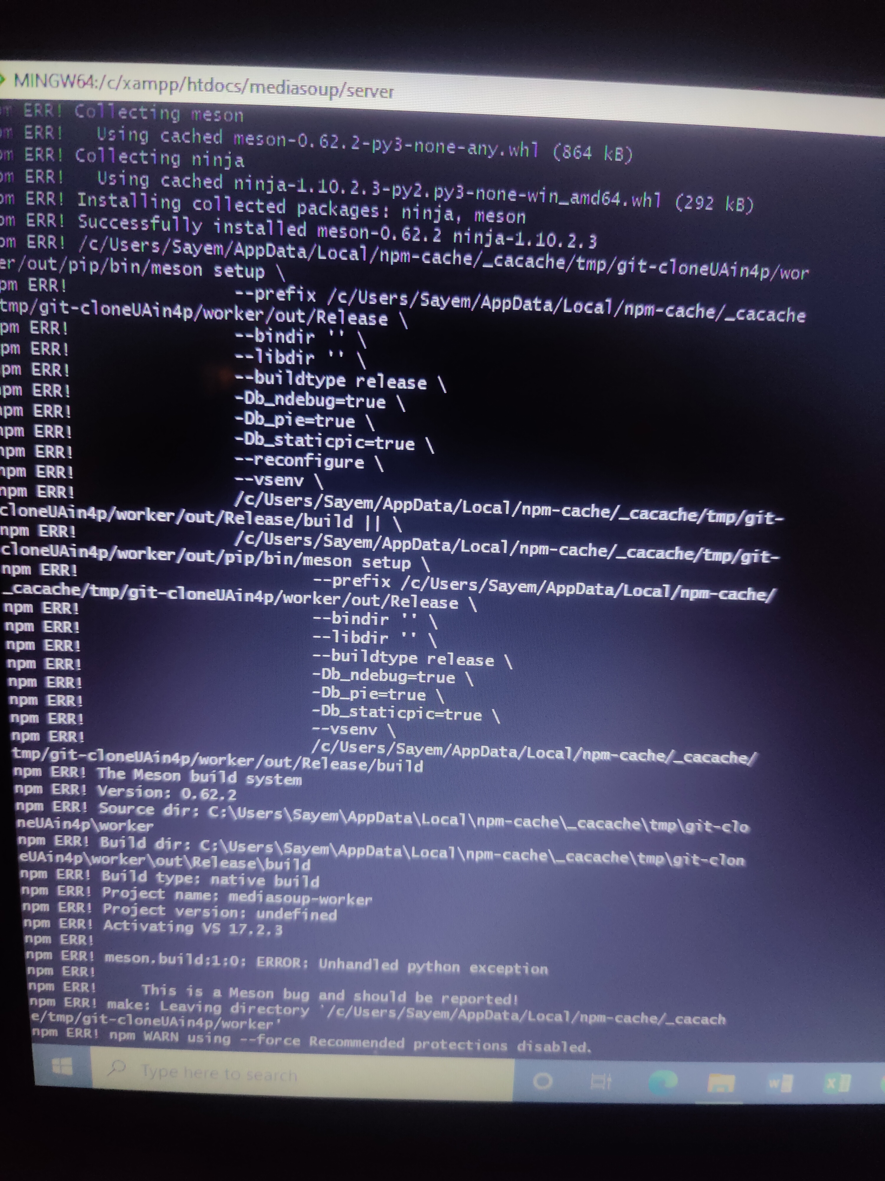 Mediasoup installation error on Windows 10 · Issue #829 · versatica ...