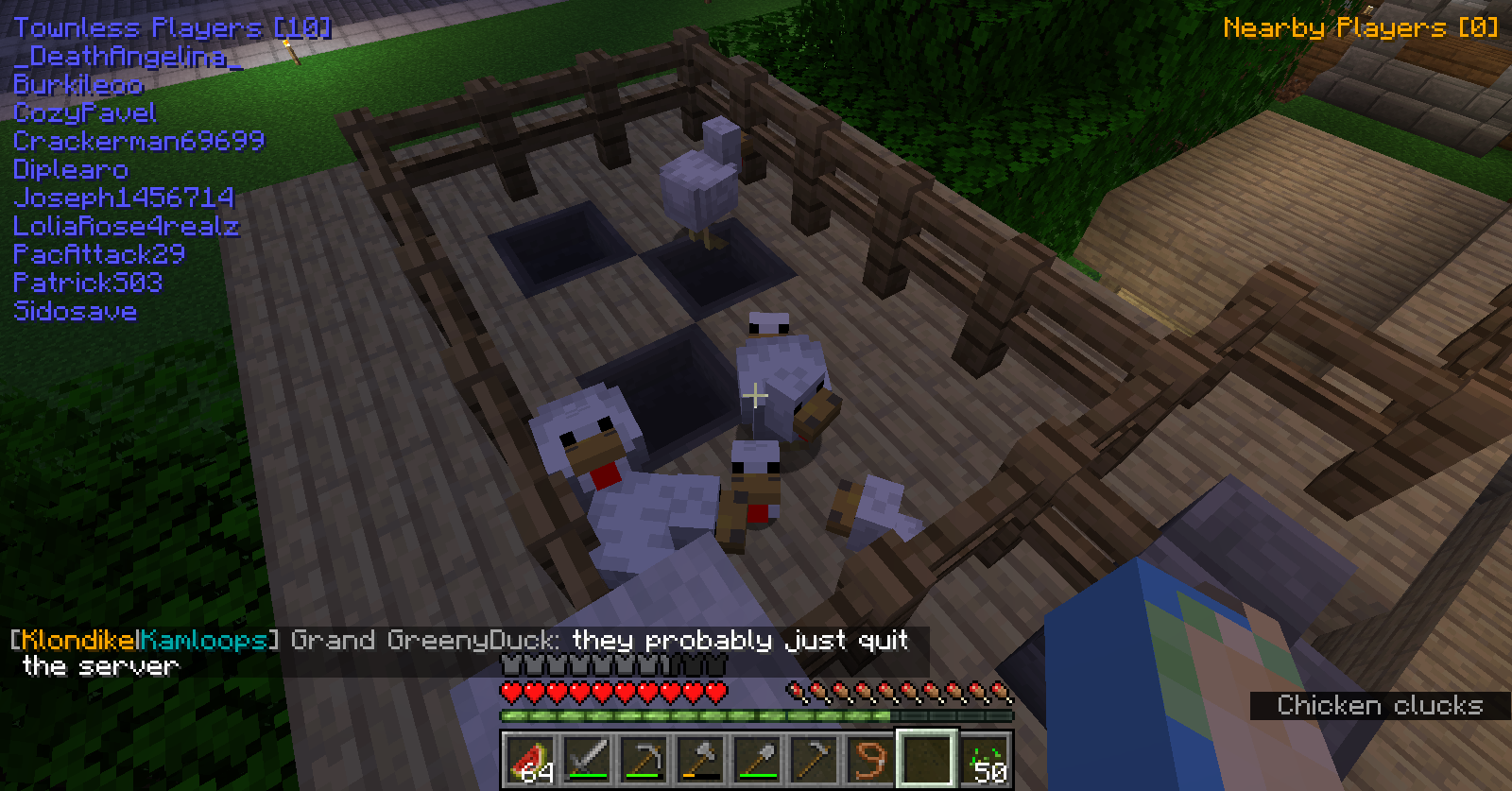 [BUG] Chickens despawn even with nametags. · Issue 1381 · EarthMC