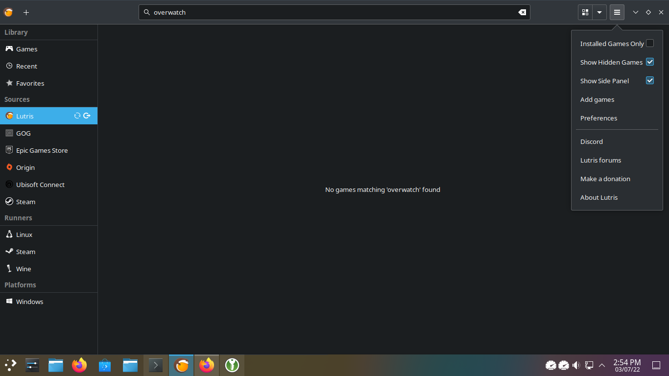 Cannot search for games on lutris. · Issue 4346 · lutris/lutris · GitHub