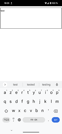 TextField is not correctly positioned when the softKeyboard is open on ...