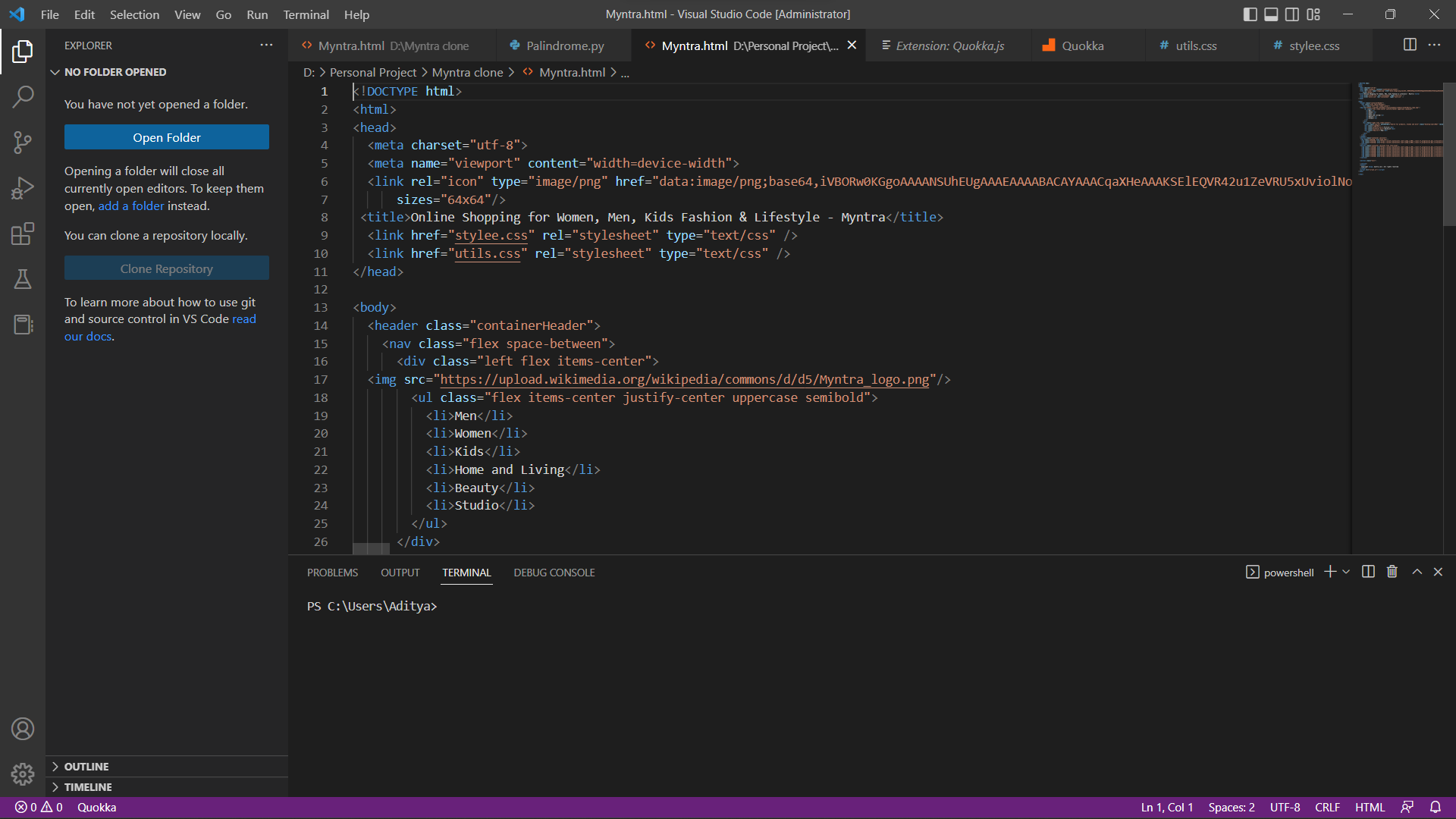 GitHub - Aditya-sr/Myntra-Clone: Its a clone site of Myntra which is ...