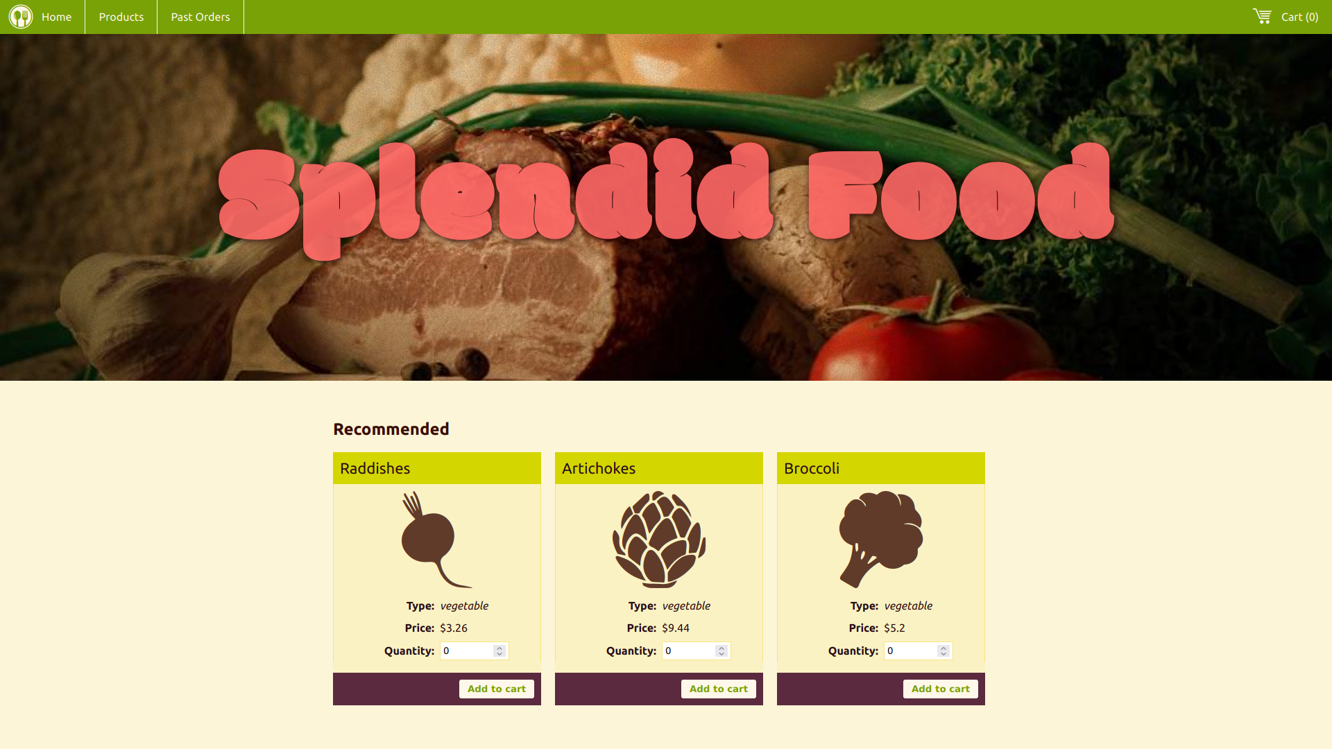 GitHub - mateus-sartorio/splendid-food: A simple shop application to ...