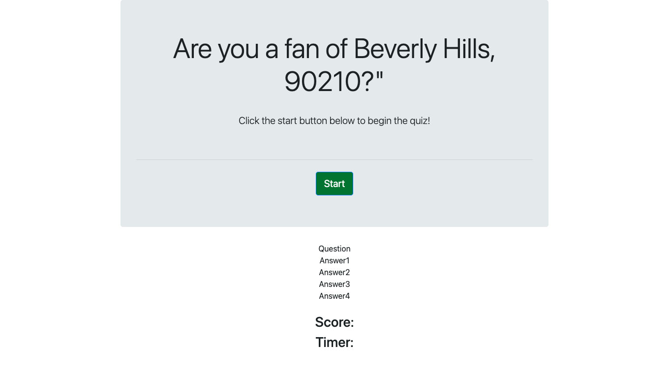 GitHub - Austinkst/Code-Quiz: A fun, easy trivia game about Beverly ...