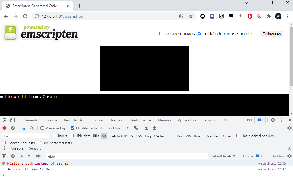 Missing main.js and index.html for WebAssembly in sample or instruction ...