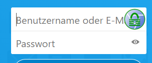 The username field hint text no longer overlaps with the credentials icon