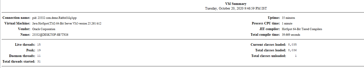 VM Summary