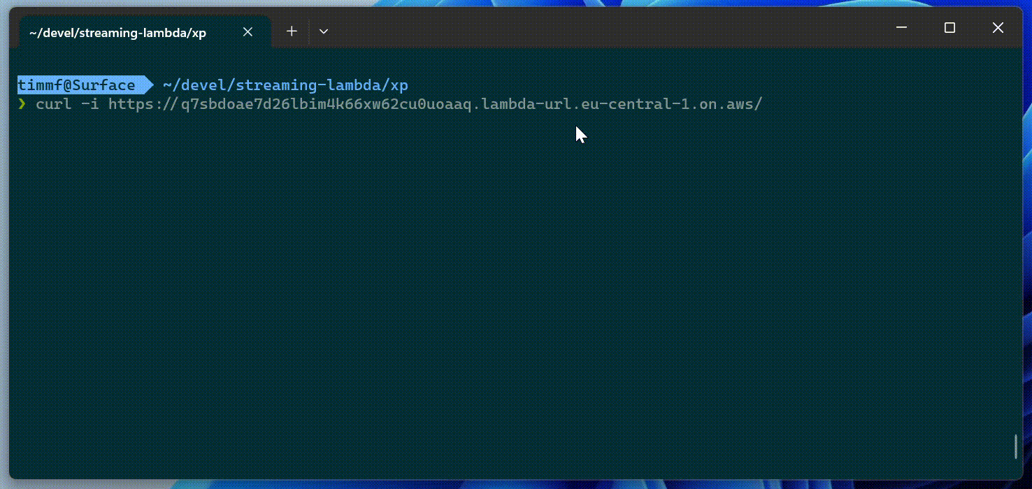 Streaming in Terminal