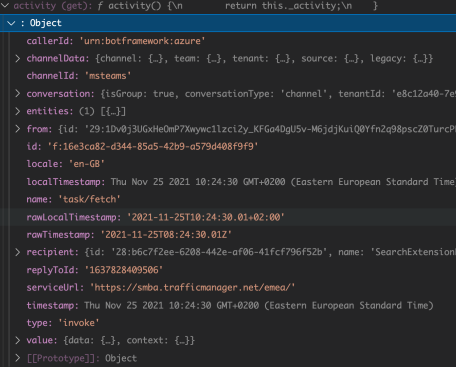 turnContext.activity.localTimezone not present in specific android ...