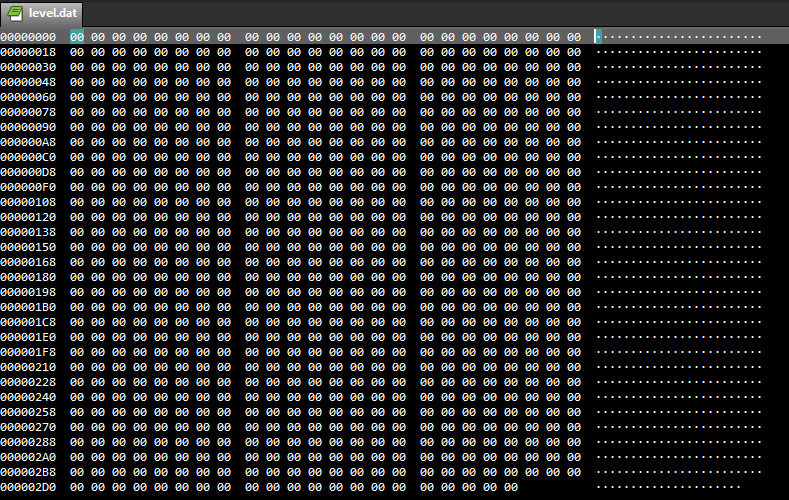 level.dat analyzed in EditPad Pro 8