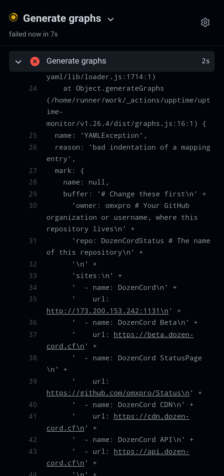 Got. Error · Issue #488 · upptime/upptime · GitHub