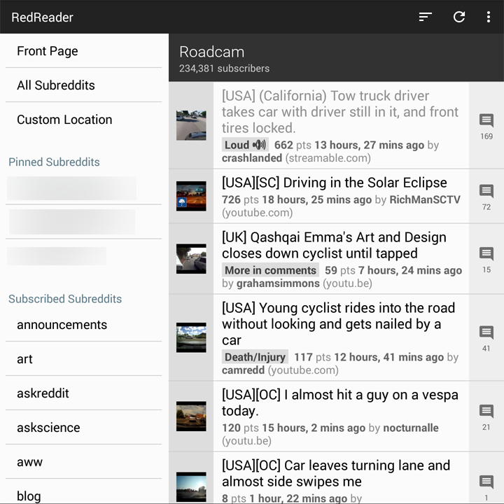 tablet mode view