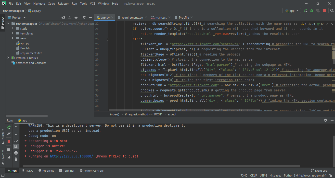 GitHub - VineethChandha/WEB-Scraping_of_Reviews