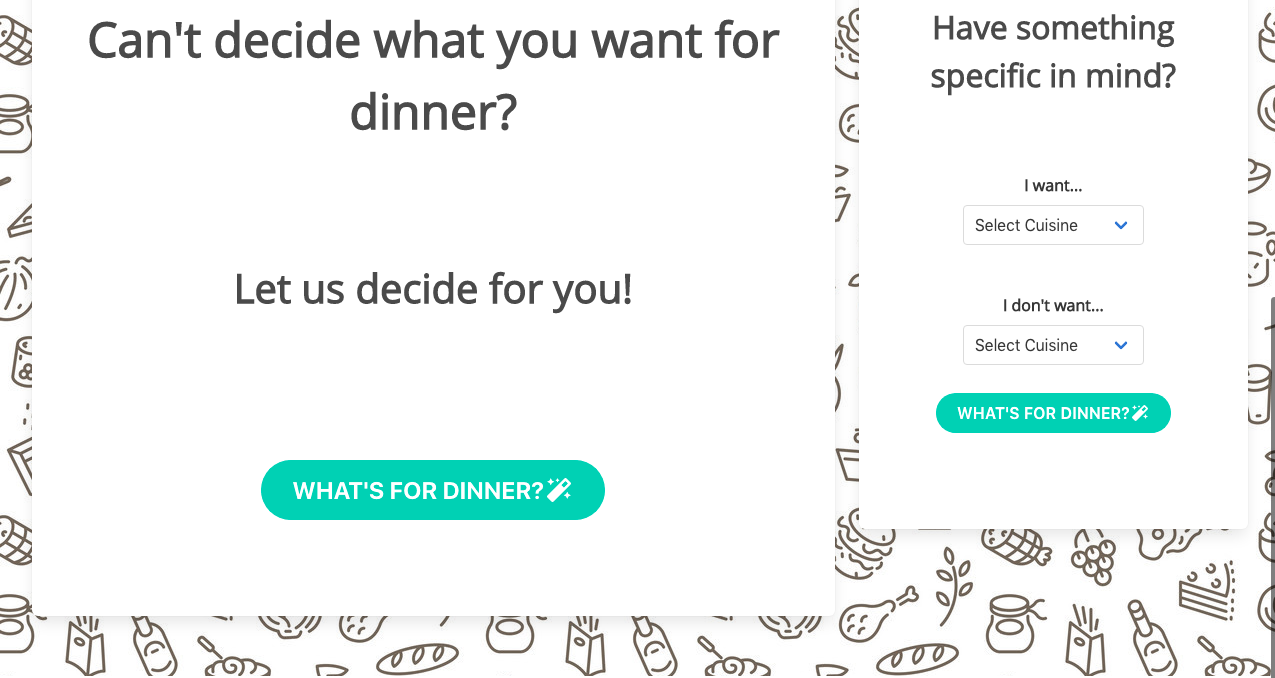 GitHub - aimeecesler/dinner-decider: Dinner Decider is finally the ...