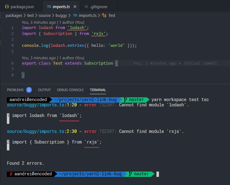 [Bug] link:`ed directory does not resolve any packages · Issue #730 ...