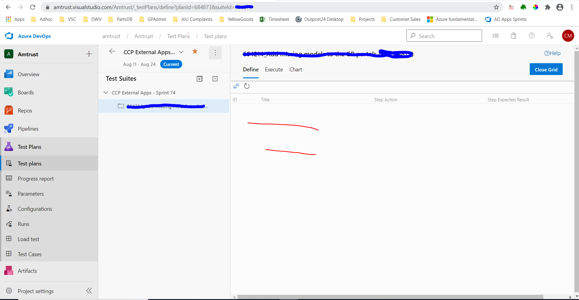 New Test Plan Page Cannot add the test cases from a spreadsheet using