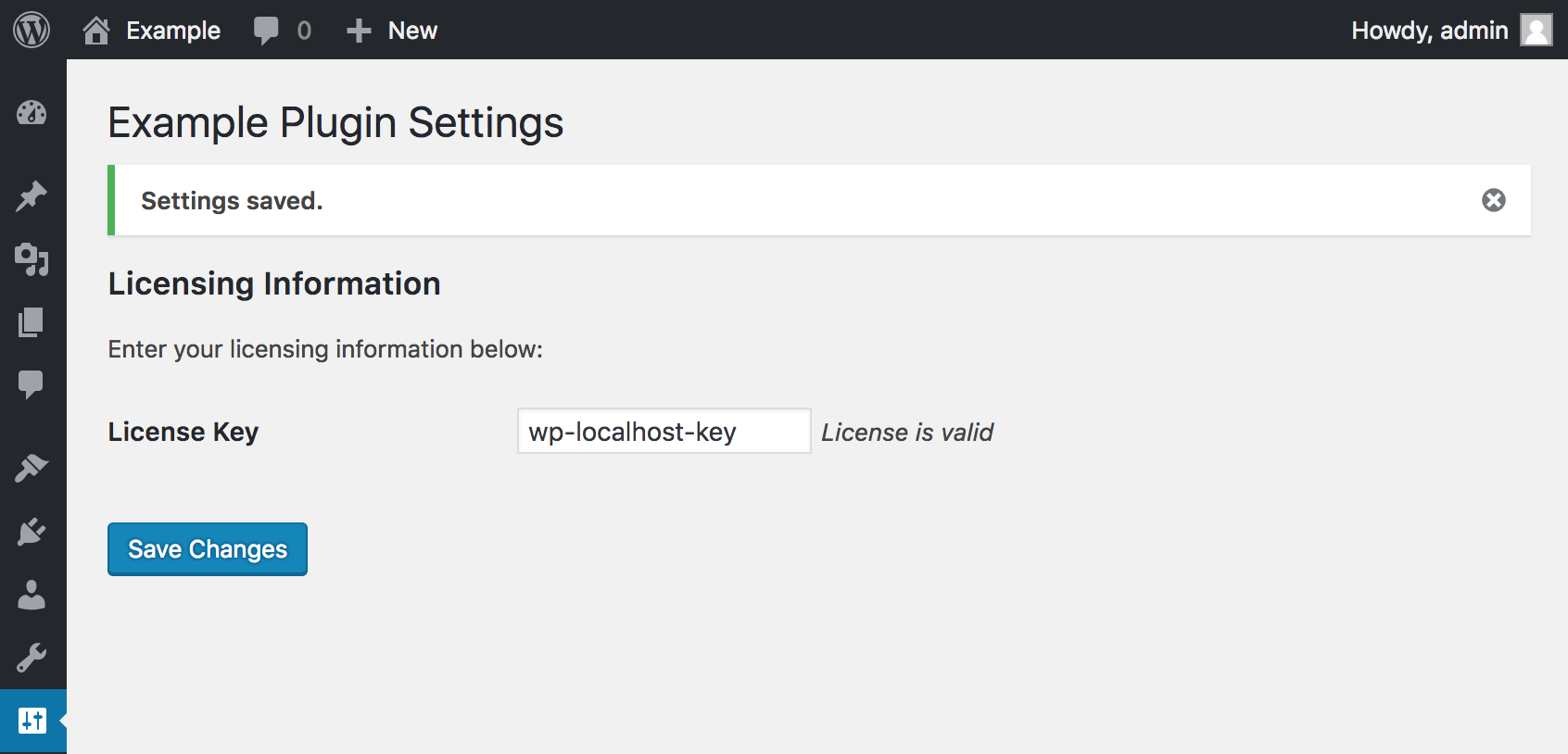 where do you find a license key number in a wordpress file