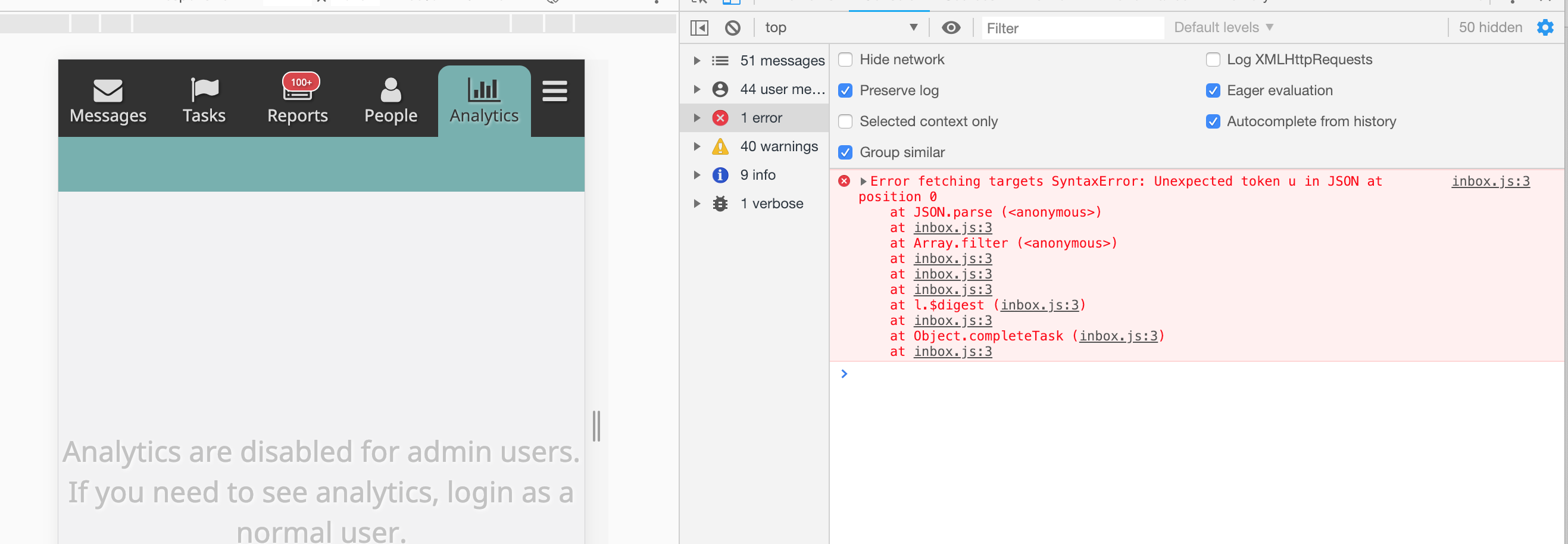 Loading Targets tab as admin logs an Error · Issue #5071 · medic/cht ...