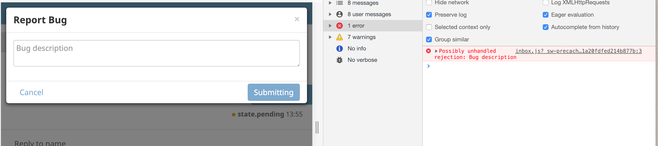 Report Bug not working for admin users · Issue #5376 · medic/cht-core ...