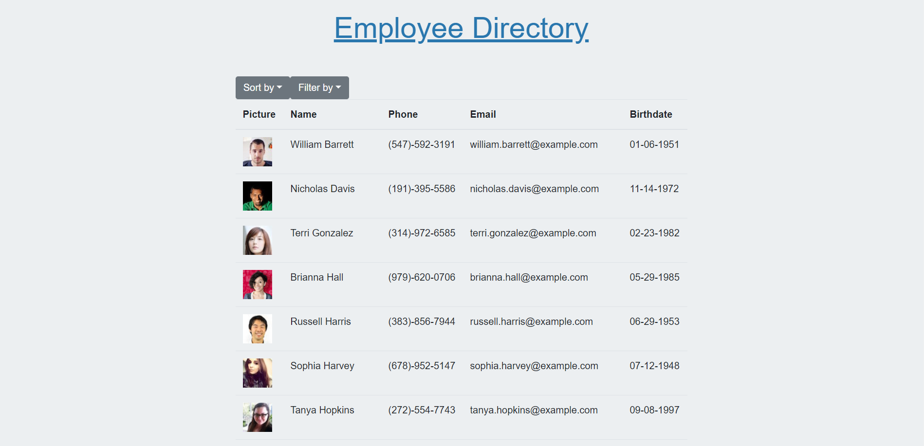 GitHub - trager1122/employeedirectory