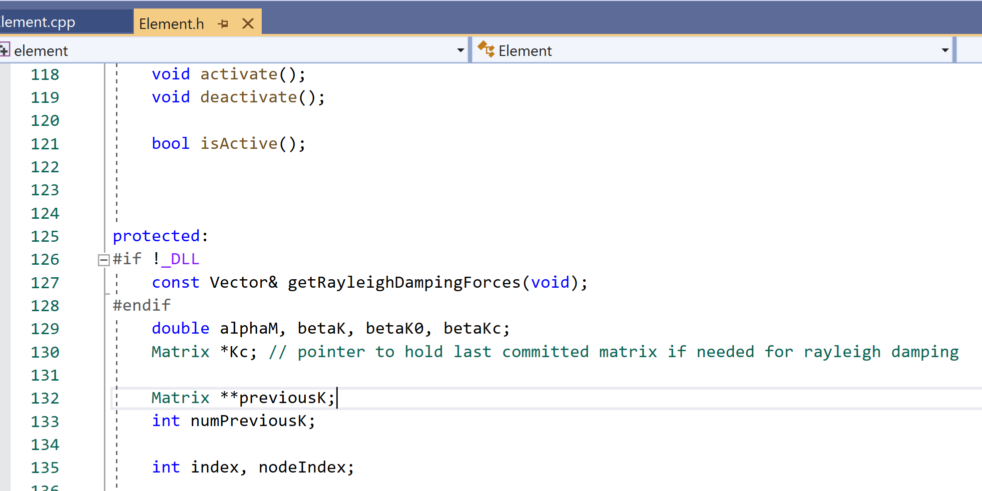 E013 class "Element" has no member "getRayleigh · Issue #446 · OpenSees ...