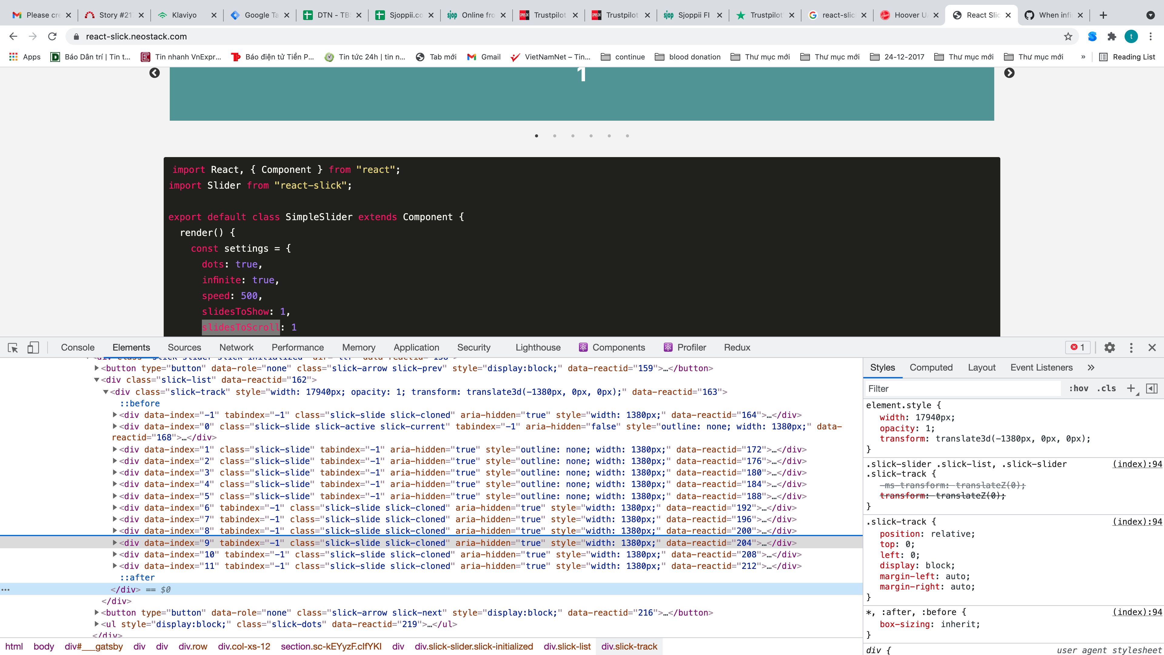 When infinite=true, first items moves to bottom and not show up · Issue