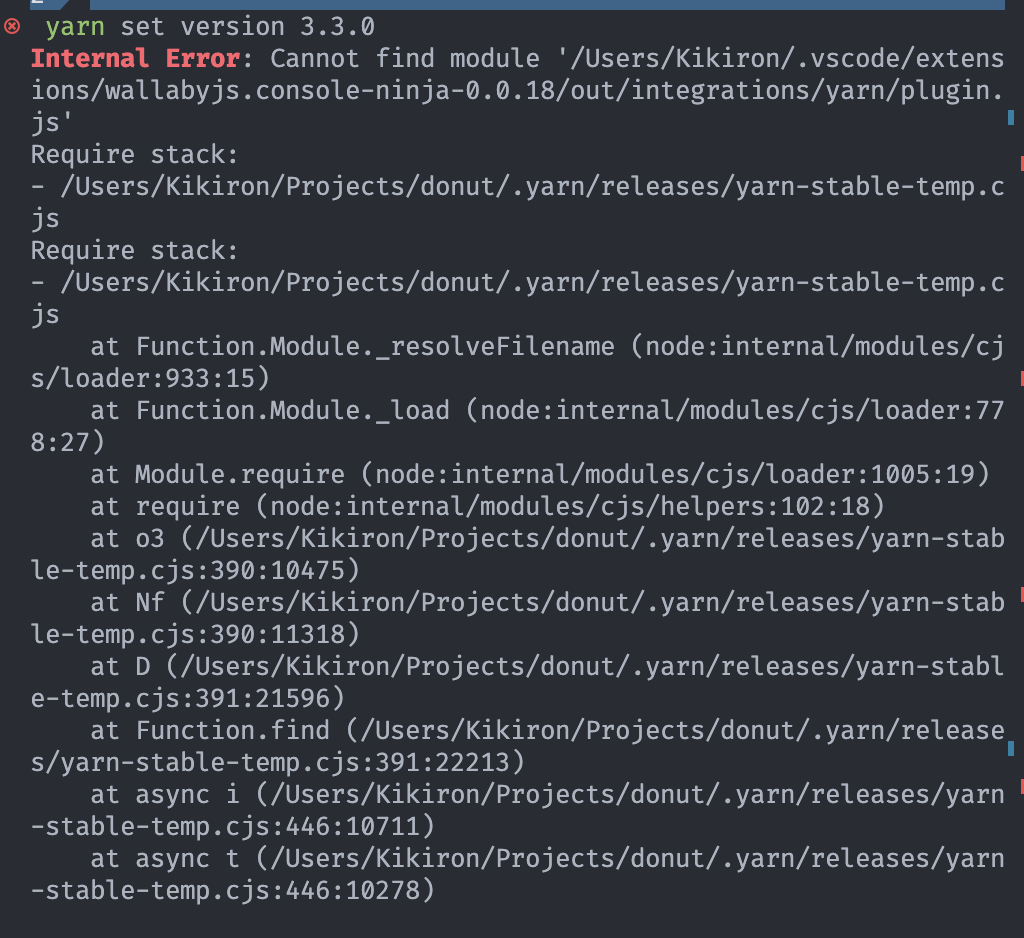 Problem with yarn berry integrations · Issue 11 · wallabyjs/console