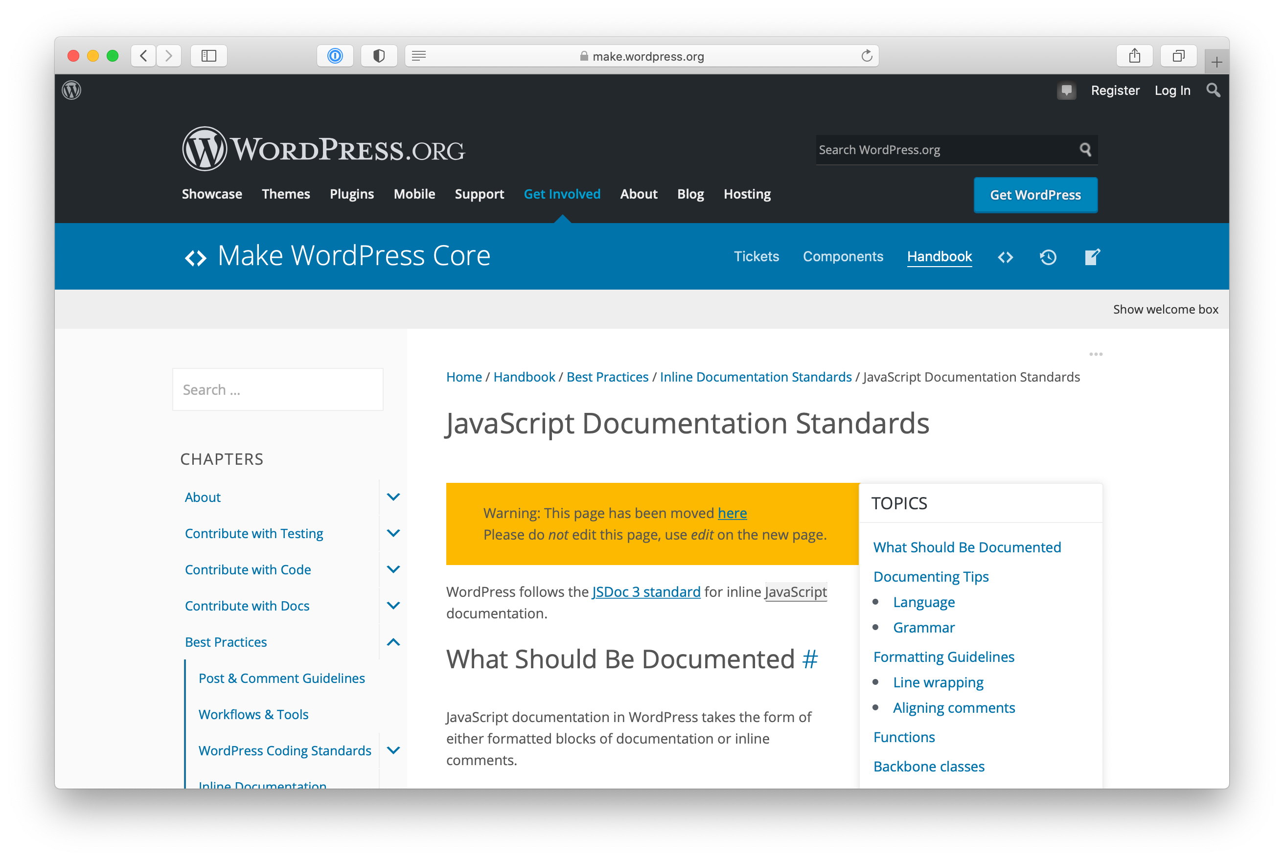 notice of documentation relocation