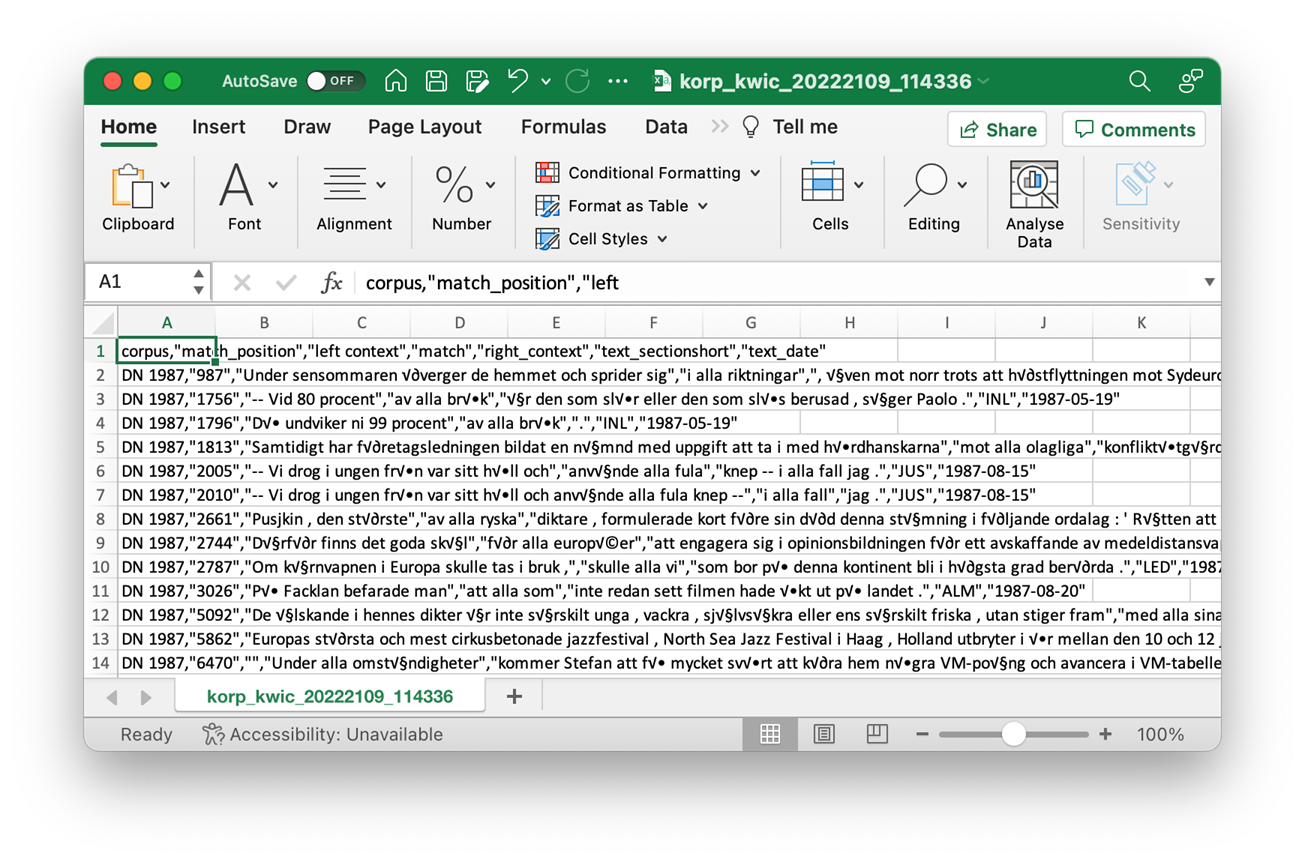 Kwic download encoding problems issue 272 spraakbanken korp