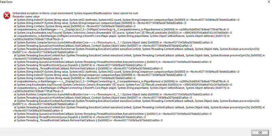 Fatal error when a blocked user tries to join. · Issue #6 · VORPCORE ...