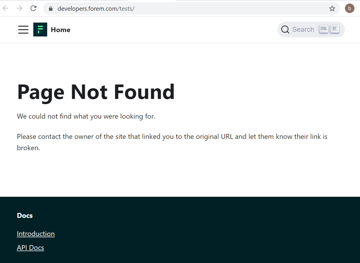 Found Broken Link for Test in Documentation · Issue #14874 · forem ...