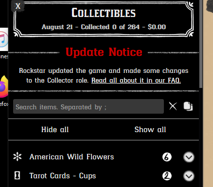 Categories Won't Reset · Issue #1061 · jeanropke/RDR2CollectorsMap · GitHub