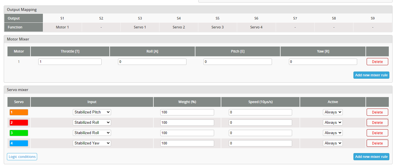 Servo outputs shown incorrectly if servo number is skipped · Issue