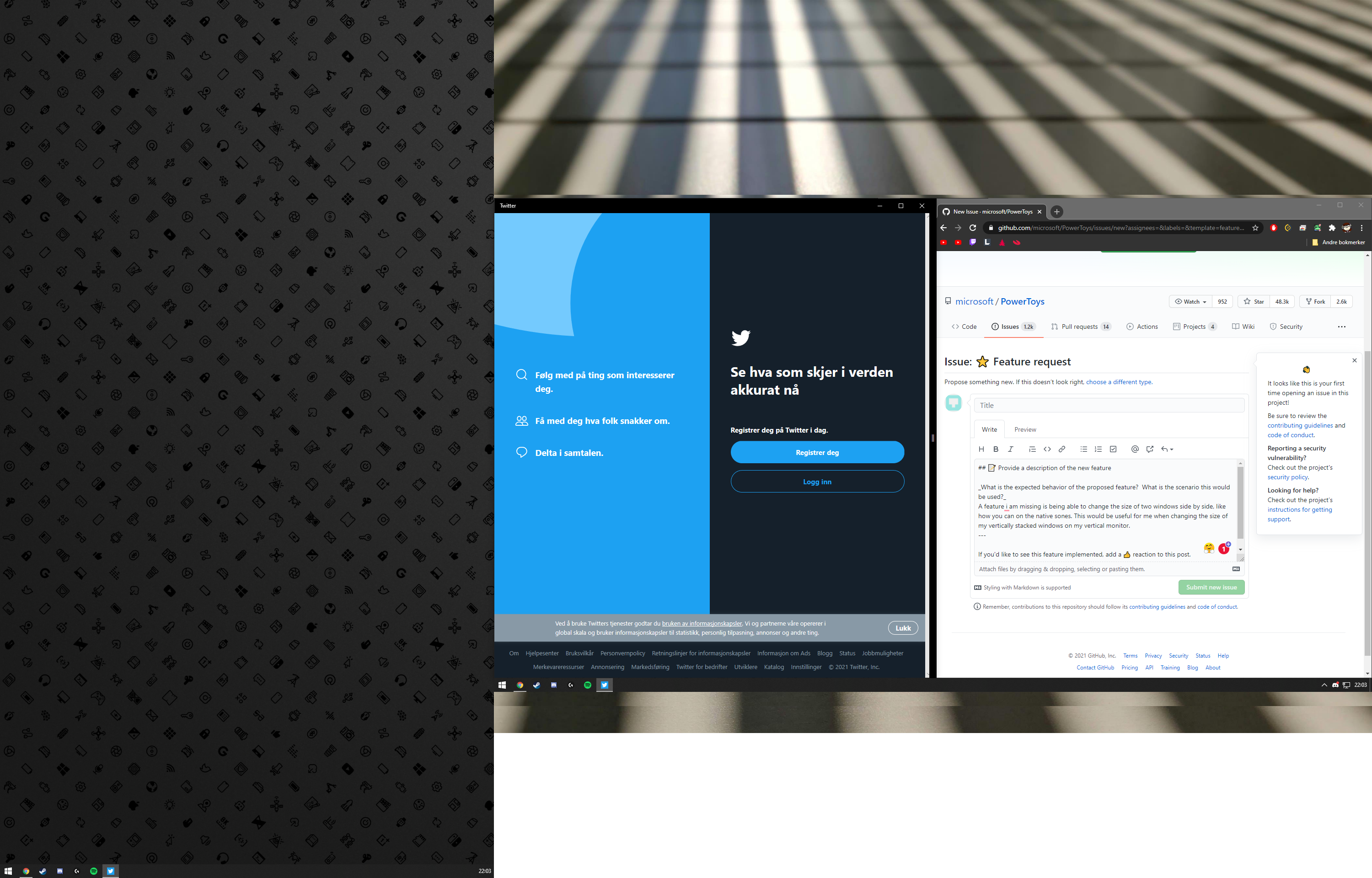 Change two window sizes at the same time & window snapping · Issue ...