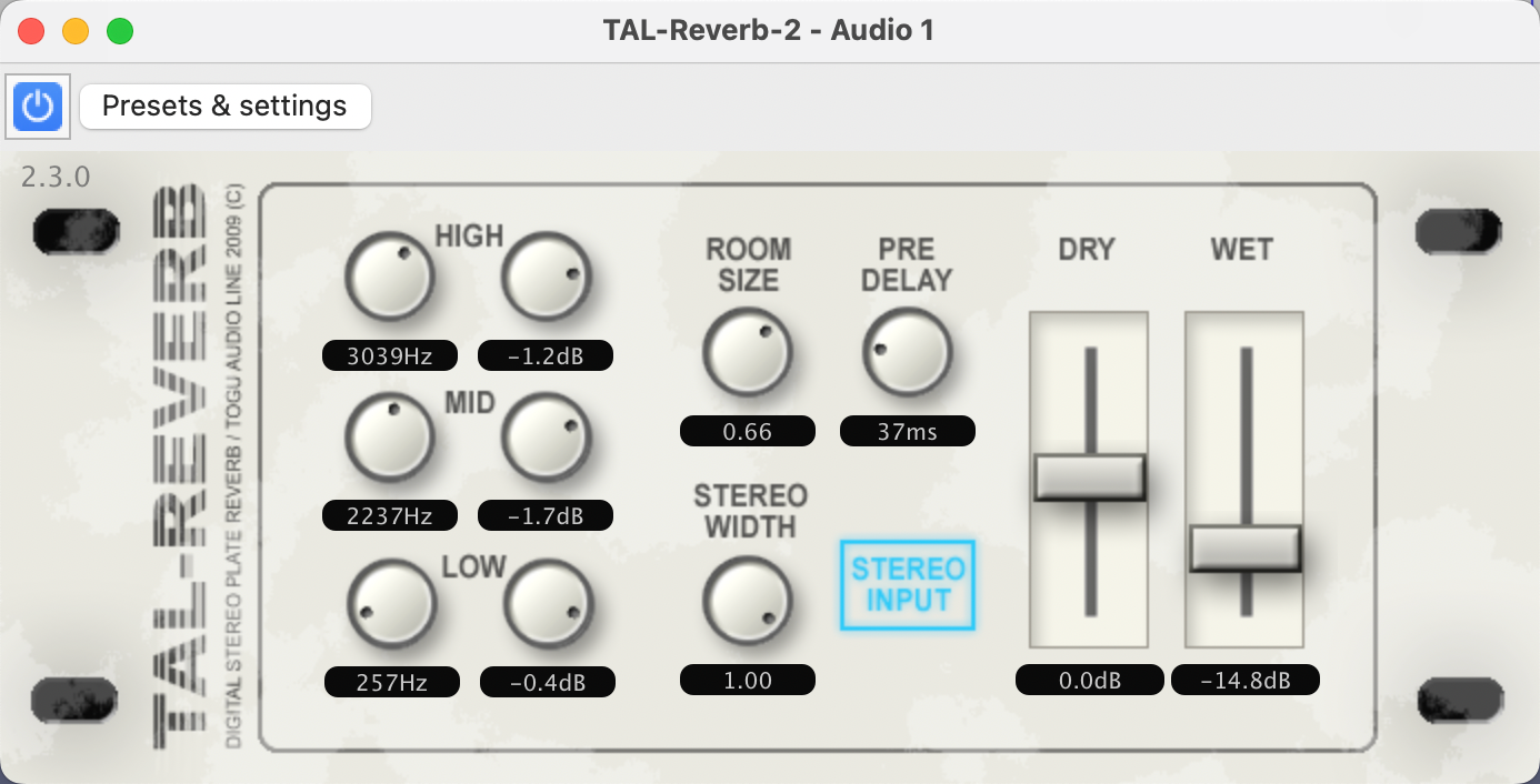 Добавить реверб. Reverb 2. пластинчатый ревербератор. artsacoustic reverb. long reverb plugin.