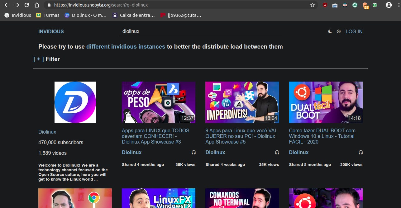[Bug] Looks like I found a bug in invidious when entering a channel ...