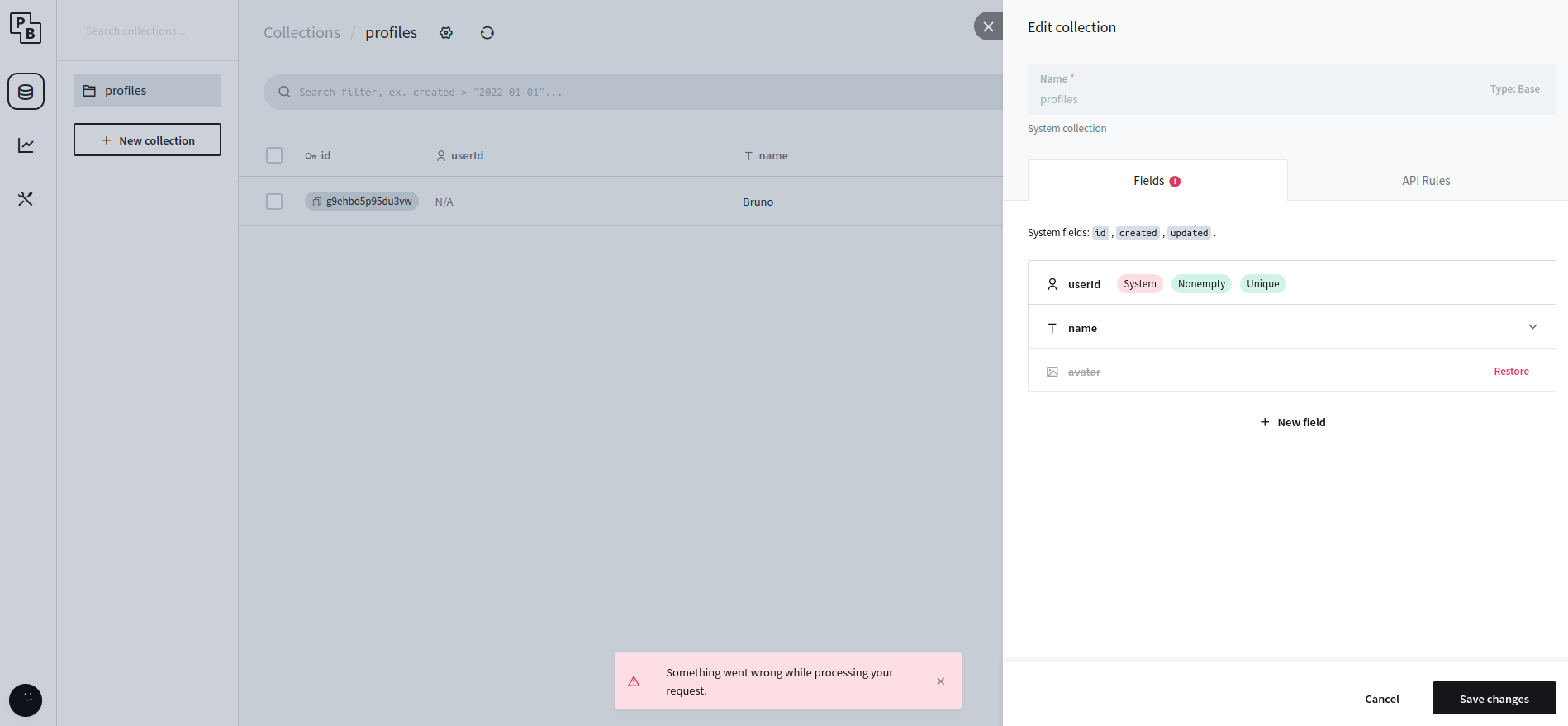 Can't update profiles · pocketbase pocketbase · Discussion #1964 · GitHub