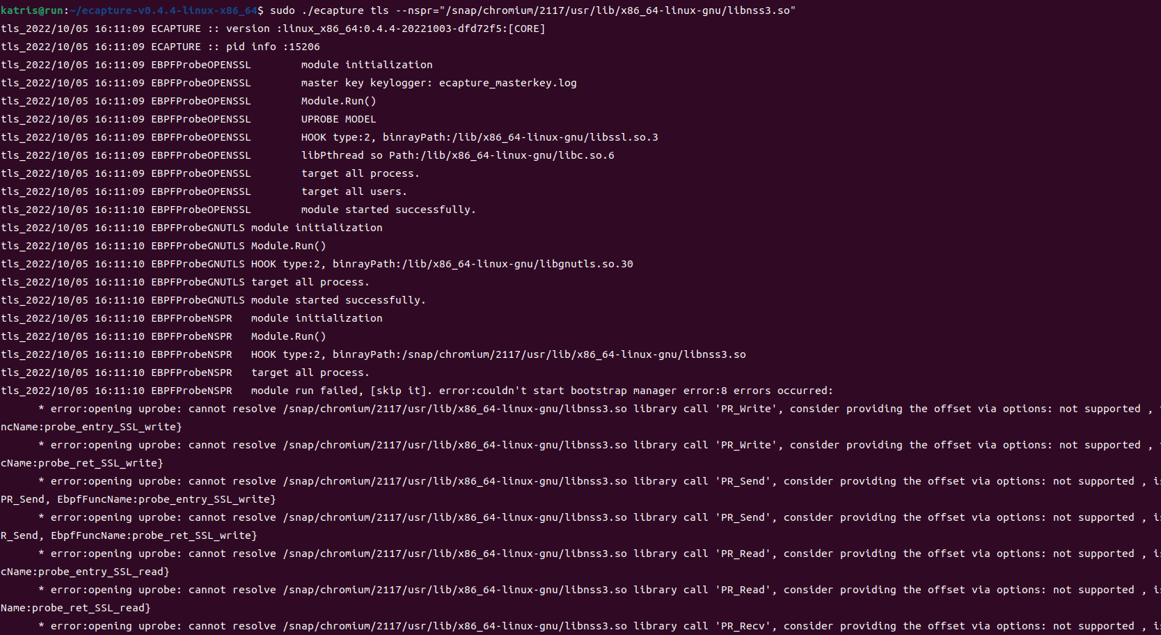 libnss3.so要使用哪个参数呢？ · Issue 227 · gojue/ecapture · GitHub