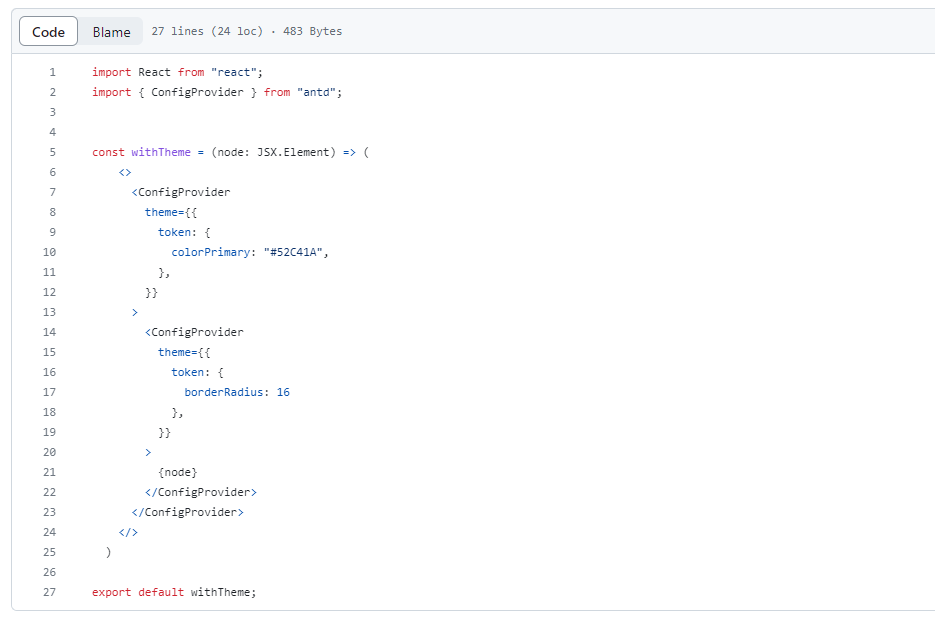 Need more information in the use case of custom theme provider with ...