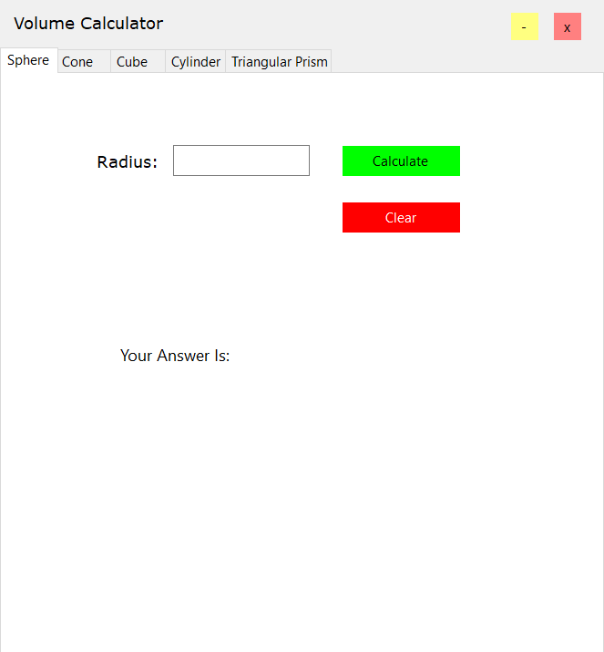 GitHub - ElkinRanjith/Volume-Calculator: This calculator isn't any ...