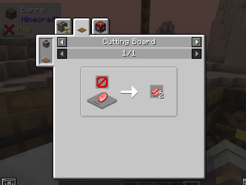 Knives dont work with cutting board Farmer's Delight issues Minecraft