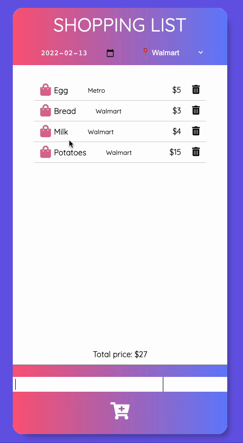 GitHub - nara9709/Shopping_list: Shopping List web app🛒