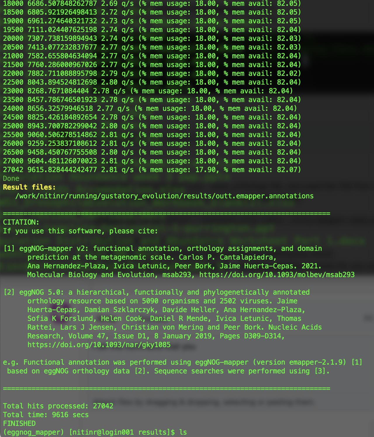 Empty output after running Eggnog CLI · Issue 418 · eggnogdb/eggnog