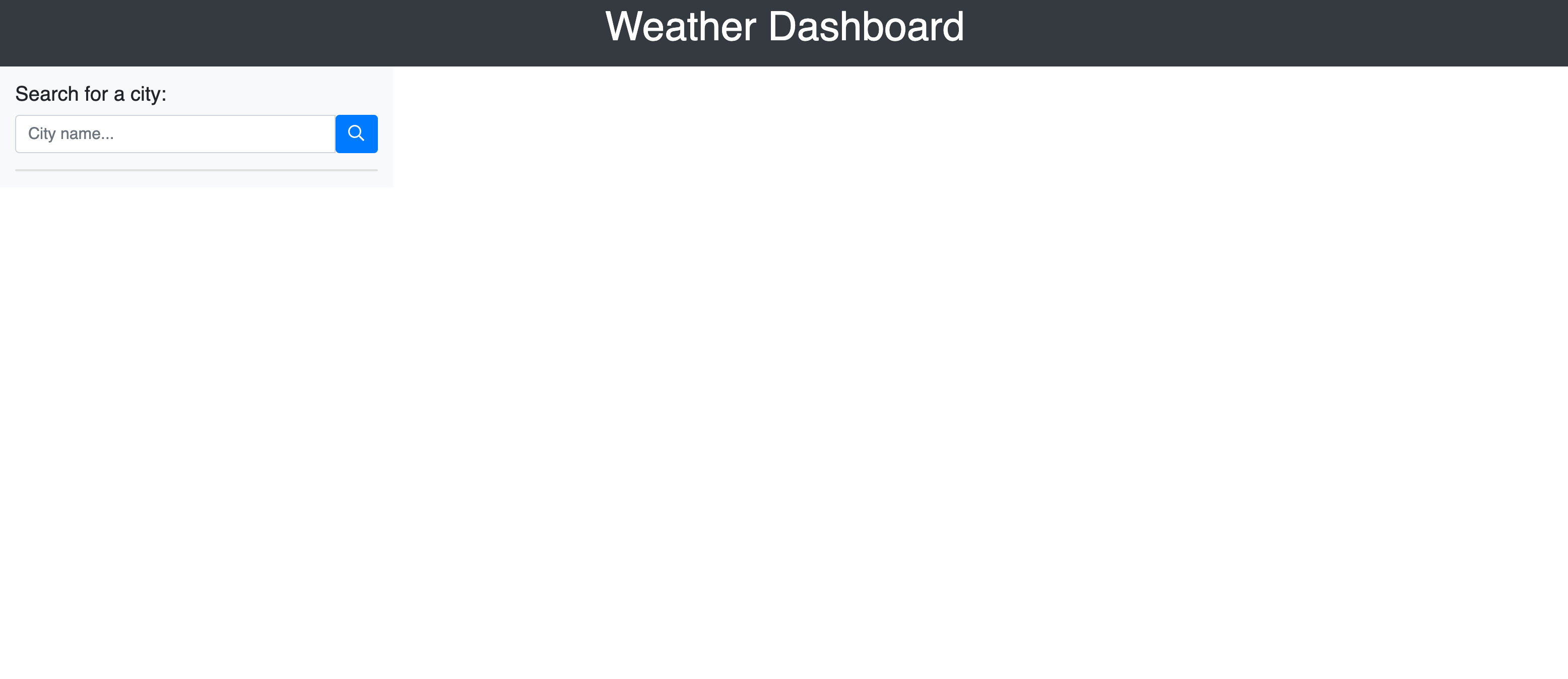 GitHub Ebsizzlin WeatherDashboard A Weather App That Runs In The