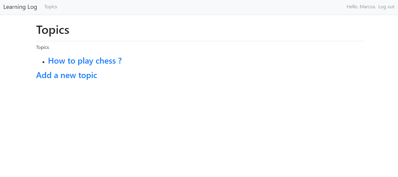 GitHub - MarcosVOS/Learning-log: a simple application for the user to ...