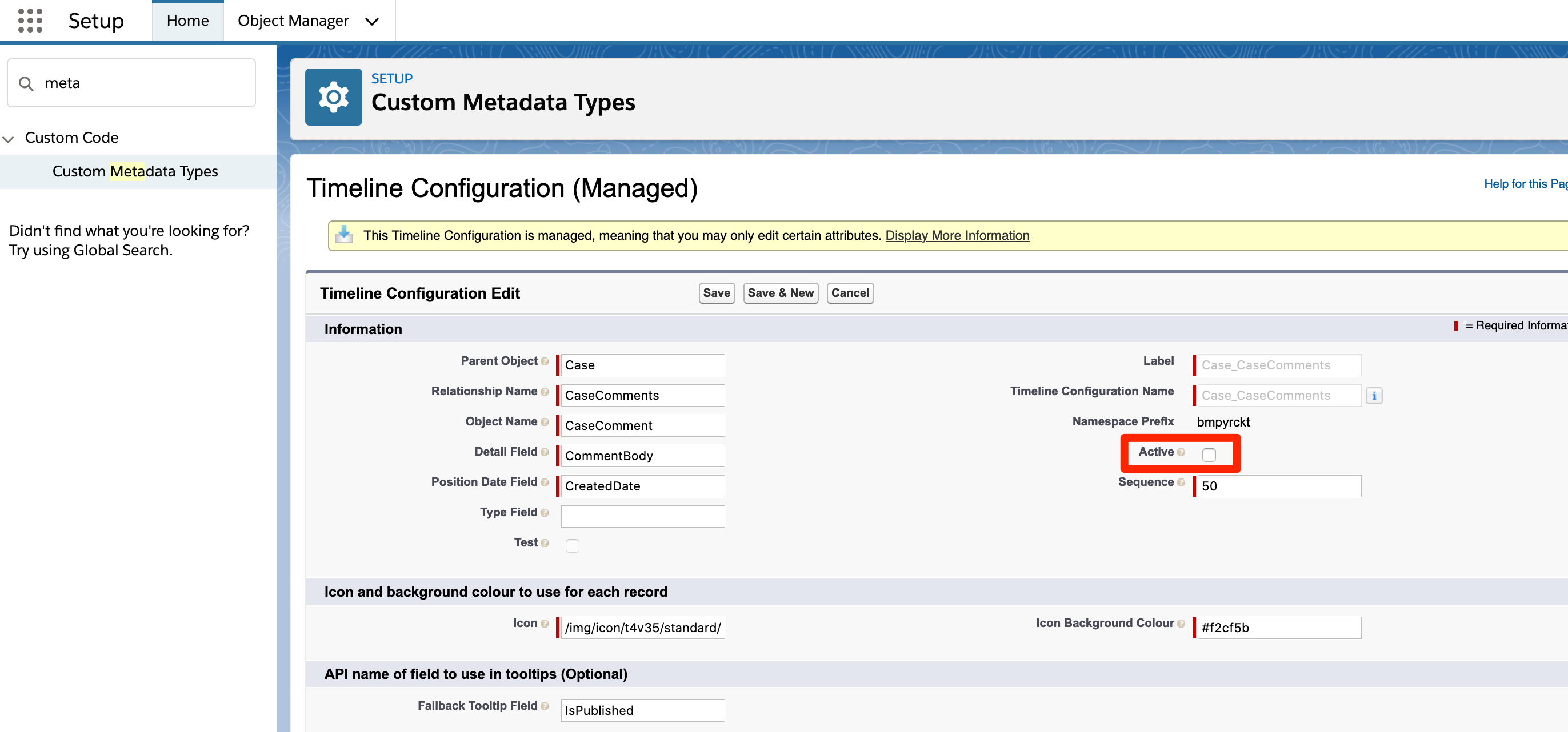 Error reported (Cannot locate Apex Type) when using Time Warp on Cases