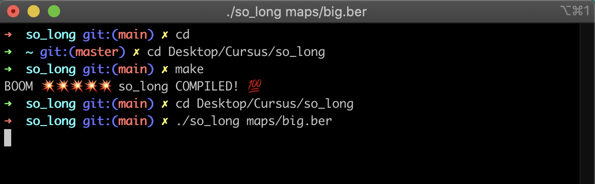 Screenshot of terminal launching